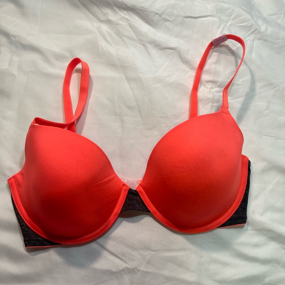 PINK Victoria's Secret Neon Coral Bra